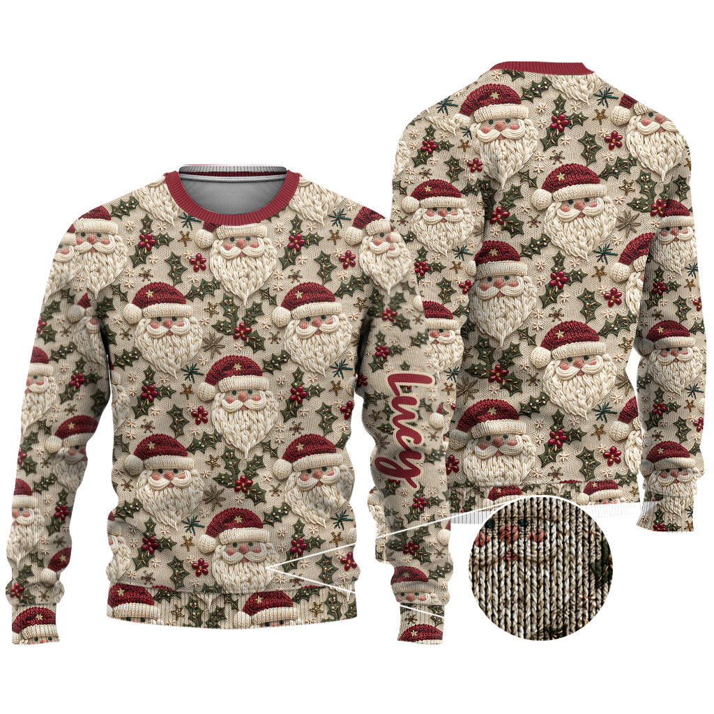 Niedlicher Weihnachtsmann - Personalisierter Weihnachtspullover