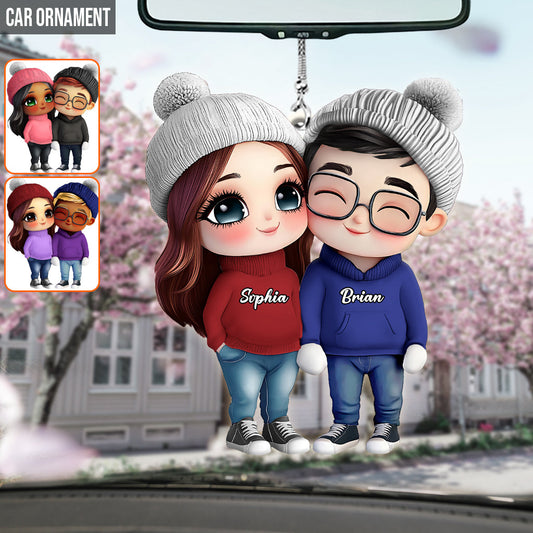 „Du und ich“ – personalisierter Autoanhänger für Paare