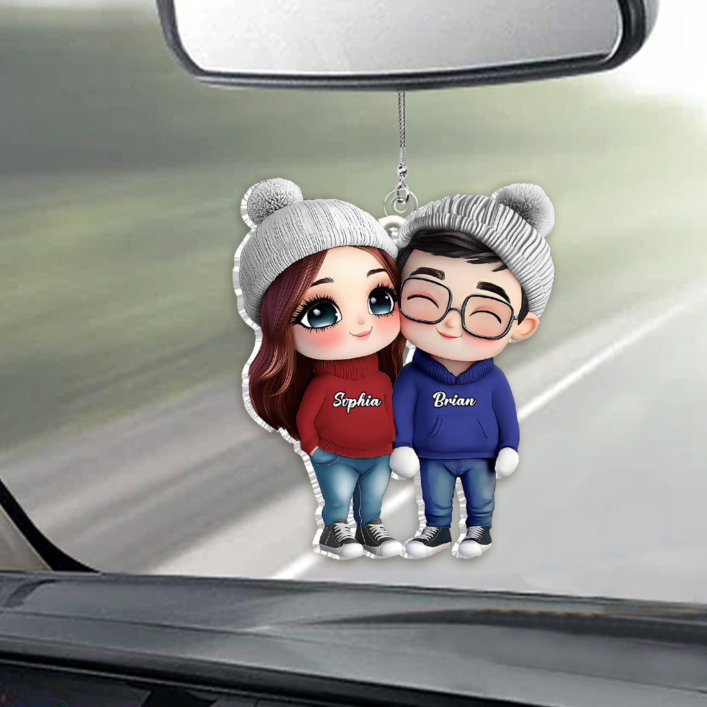 „Du und ich“ – personalisierter Autoanhänger für Paare