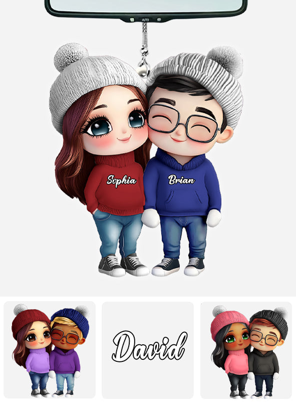 „Du und ich“ – personalisierter Autoanhänger für Paare