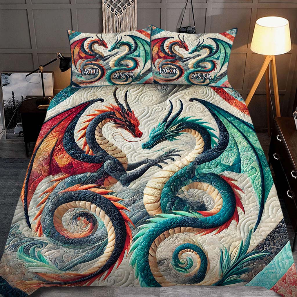We Got This - Personalized Dragon Quilt Set