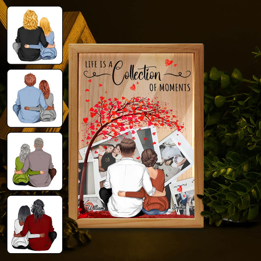 Gemeinsame Erinnerungen schaffen – Personalisierter Bilderrahmen mit Leuchtkasten für Paare