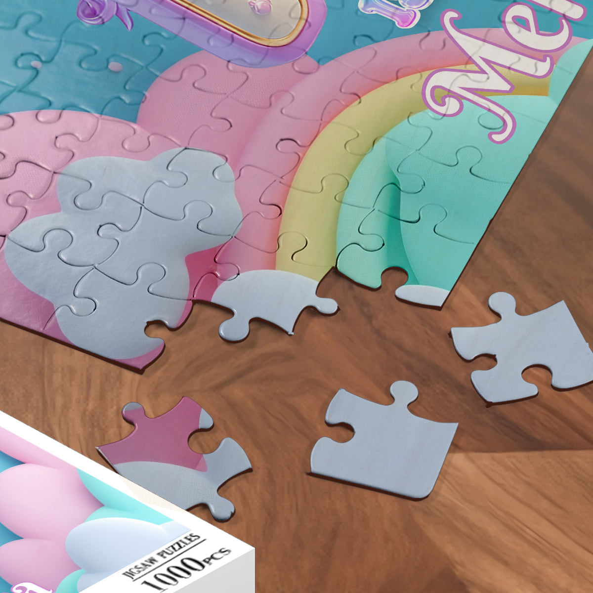 Cute Unicorn Letter - Personalized Kid Jigsaw Puzzle