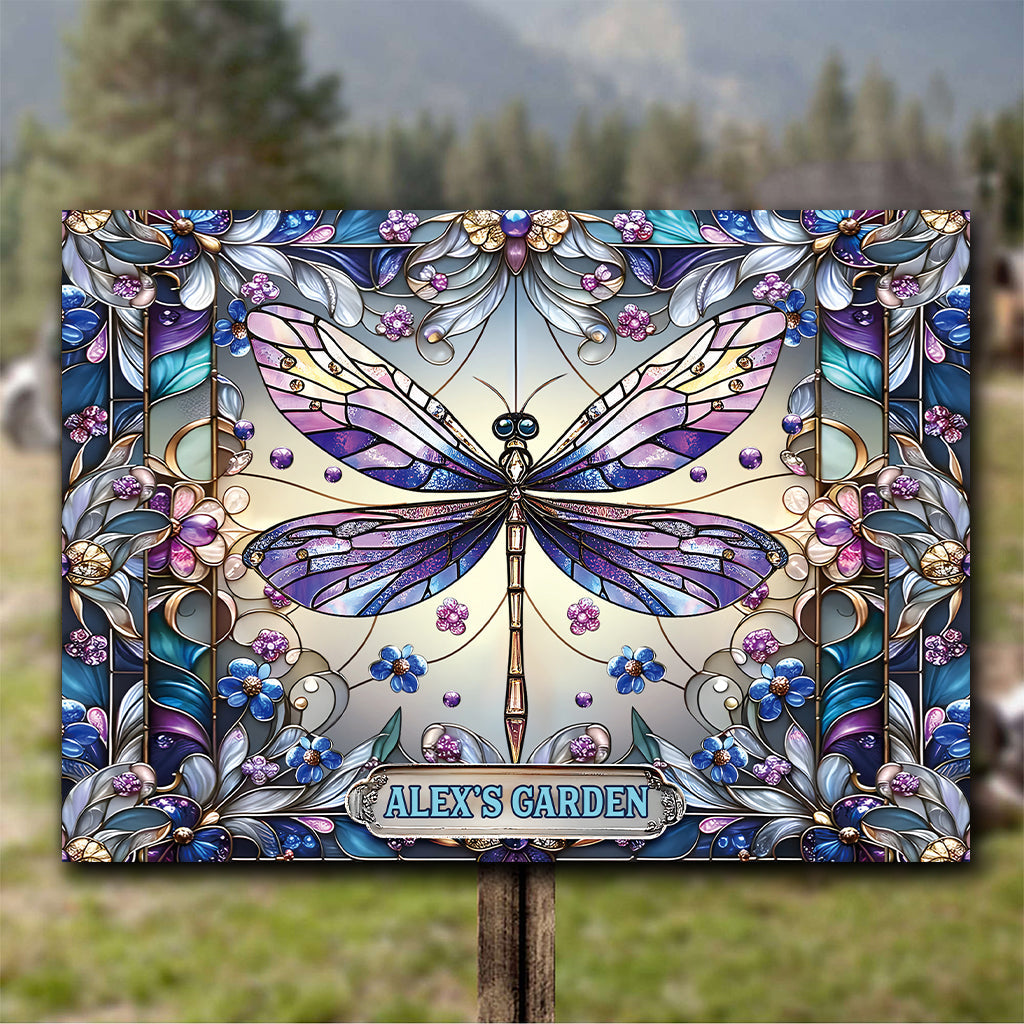 Mein kleiner Garten – Personalisiertes rechteckiges Metallschild für Gartenliebhaber