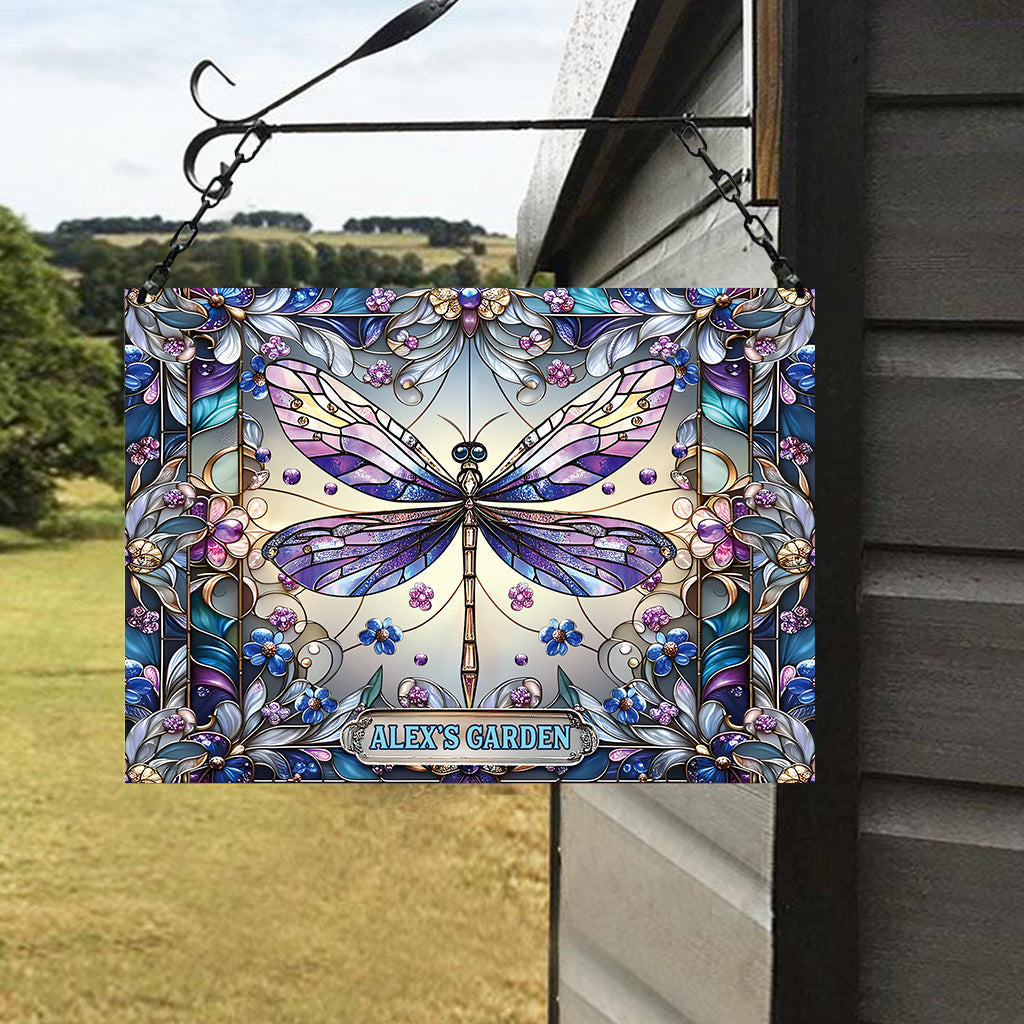 Mein kleiner Garten – Personalisiertes rechteckiges Metallschild für Gartenliebhaber