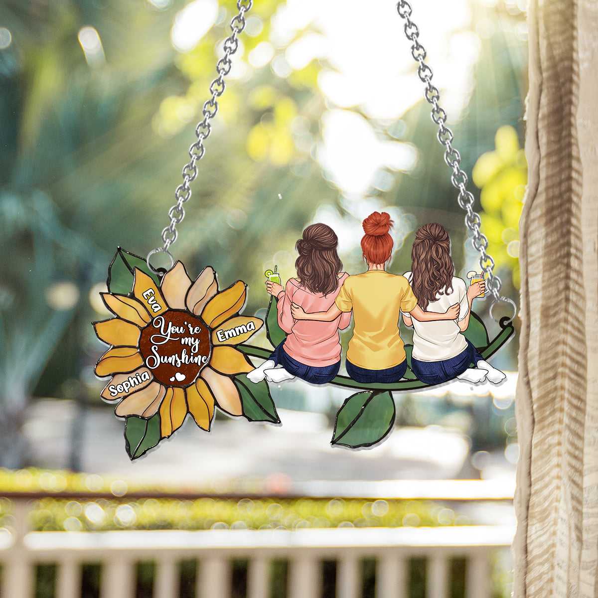 You're My Sunshine - Personalized Bestie Window Hanging Suncatcher Ornament