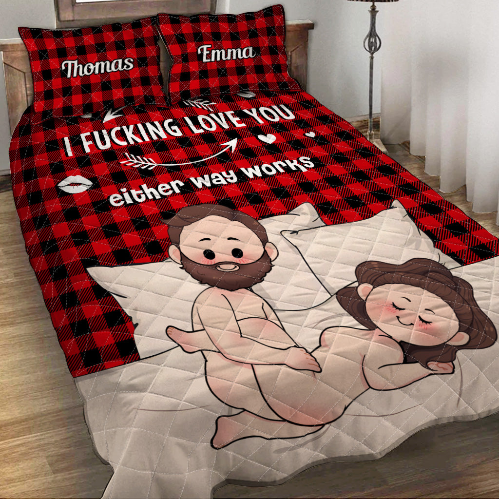 I Love You - Personalized Couple Quilt Set