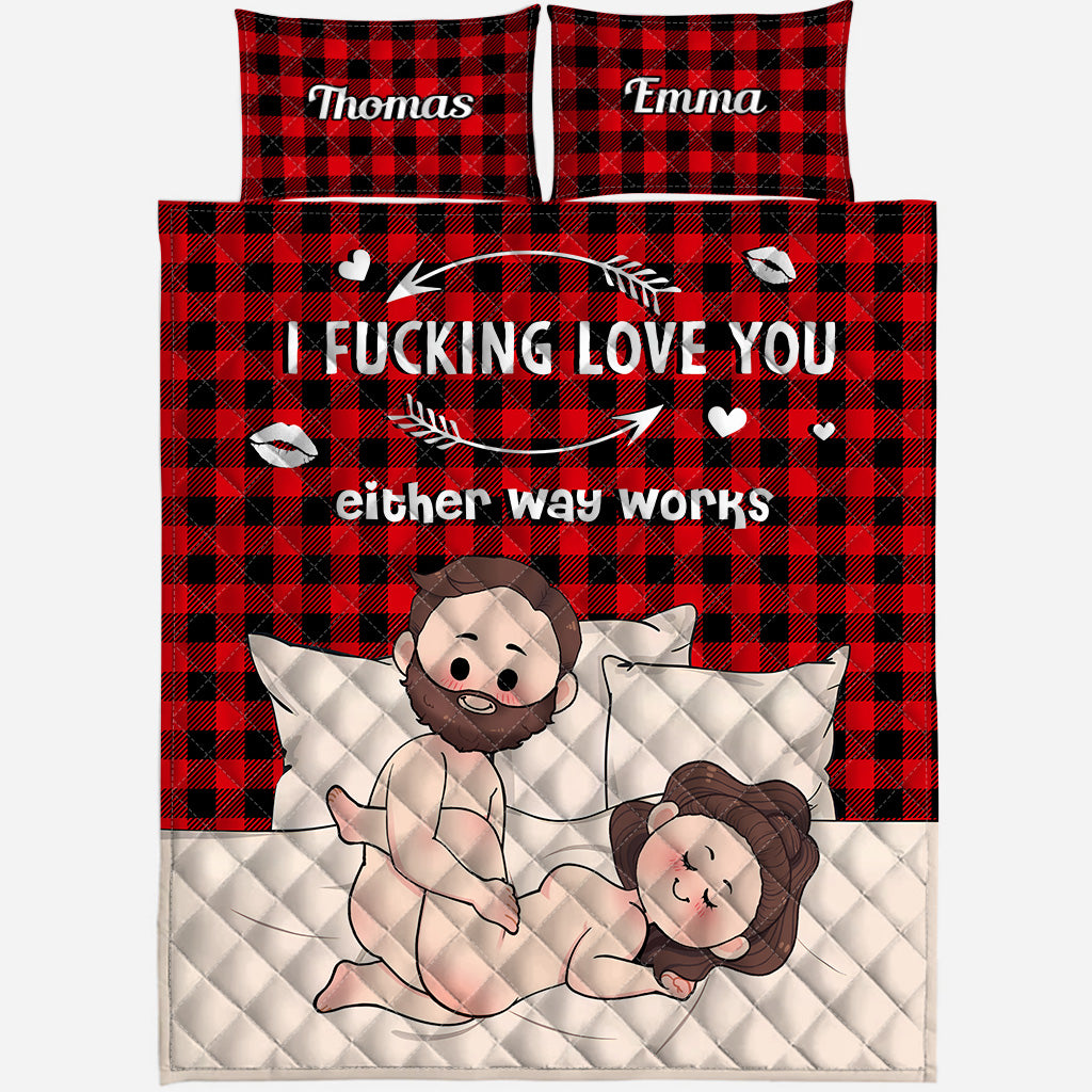 I Love You - Personalized Couple Quilt Set