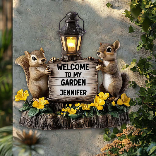 Welcome To My Garden - Personalized Gardening Cut Metal Sign
