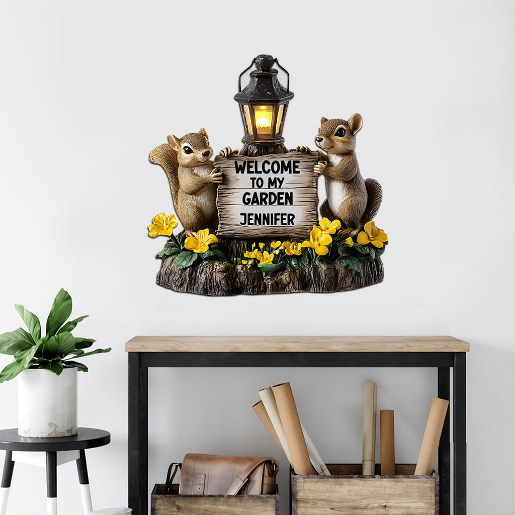 Welcome To My Garden - Personalized Gardening Cut Metal Sign