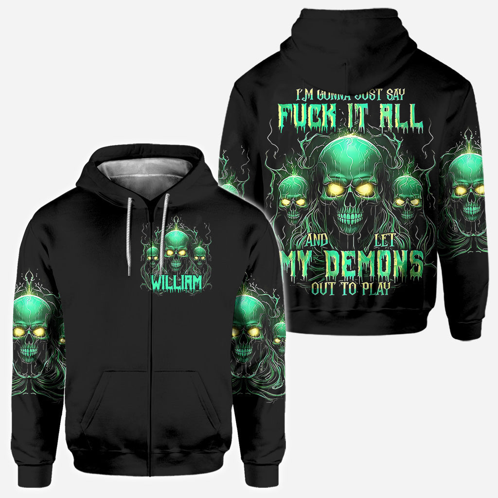 My Demons - Personalized Skull All Over Shirt