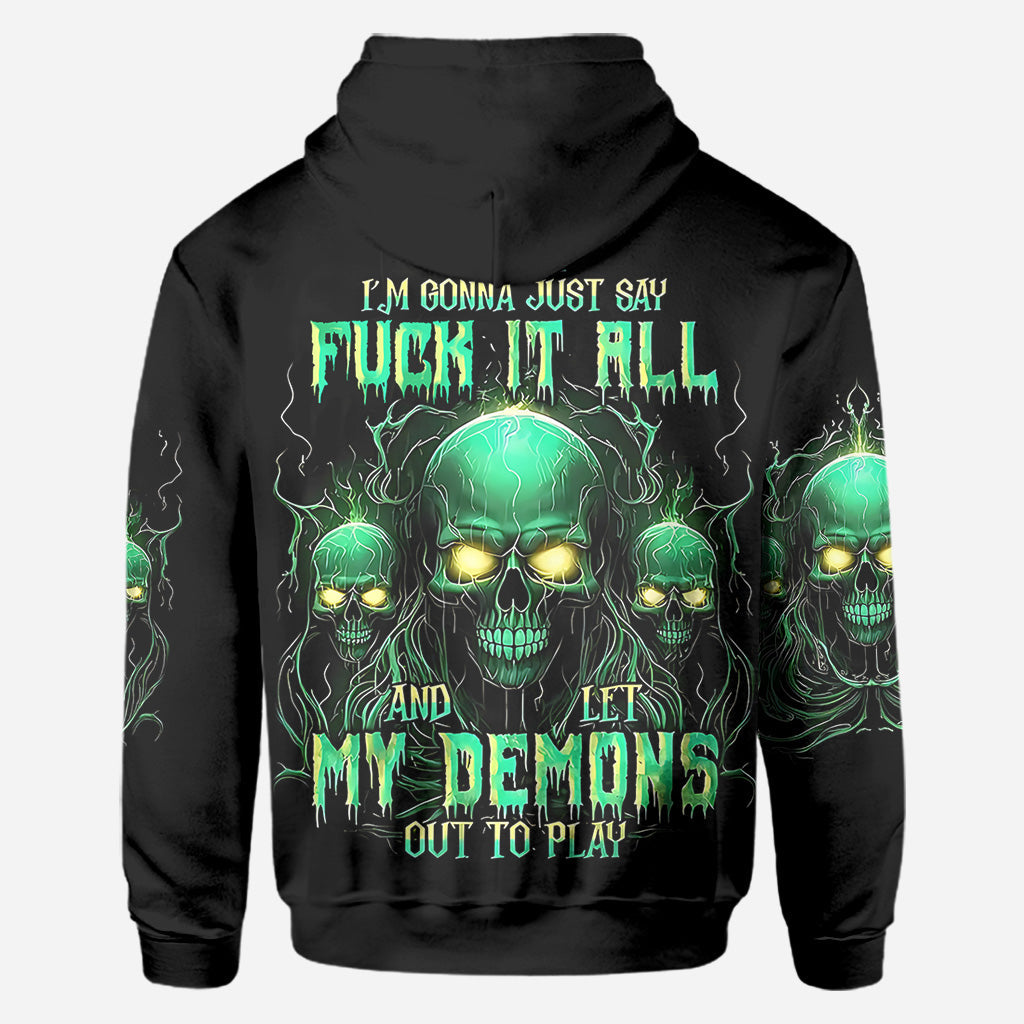My Demons - Personalized Skull All Over Shirt