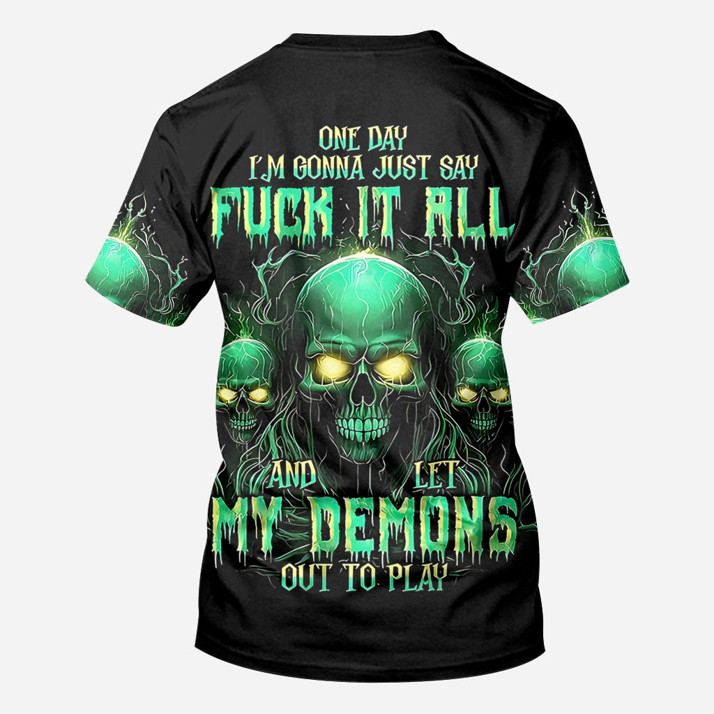 My Demons - Personalized Skull All Over Shirt
