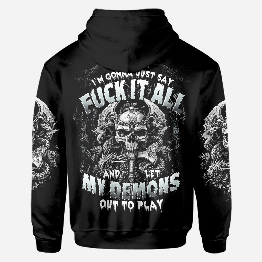 Eines Tages werde ich einfach sagen: - Personalisiertes Totenkopf-Shirt