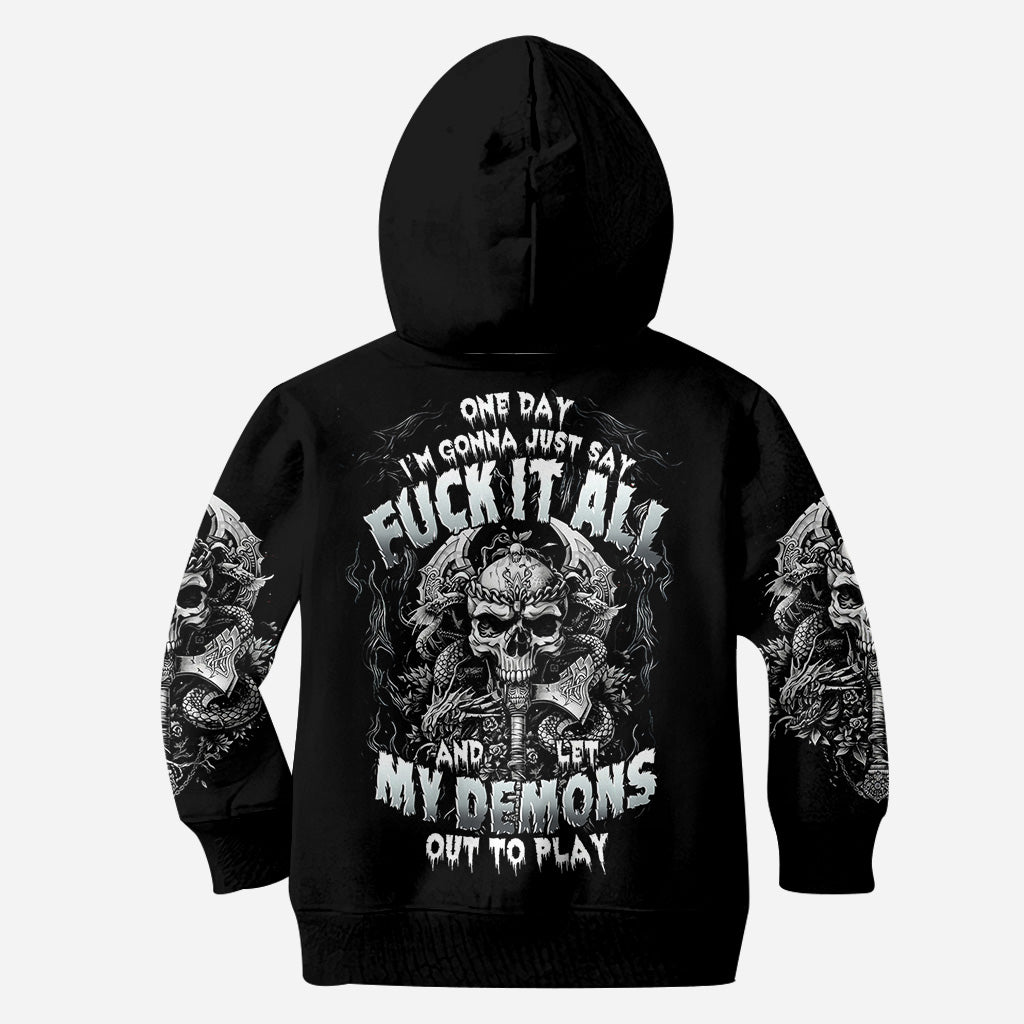 Eines Tages werde ich einfach sagen: - Personalisiertes Totenkopf-Shirt