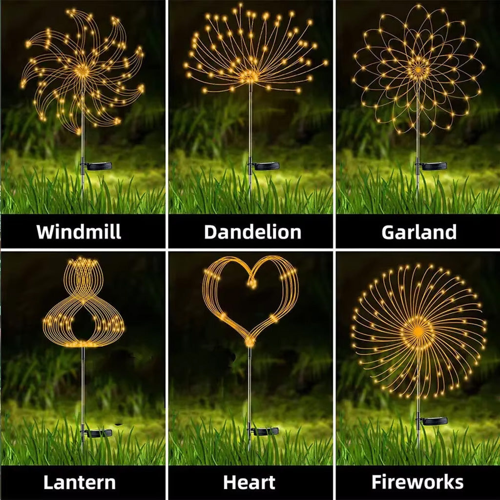 Solar-Feuerwerkslichter - Weihnachts-Solar-Feuerwerkslichter