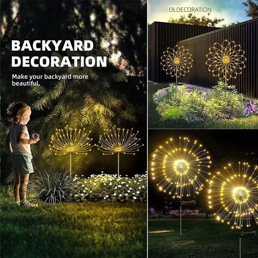 Solar-Feuerwerkslichter - Weihnachts-Solar-Feuerwerkslichter