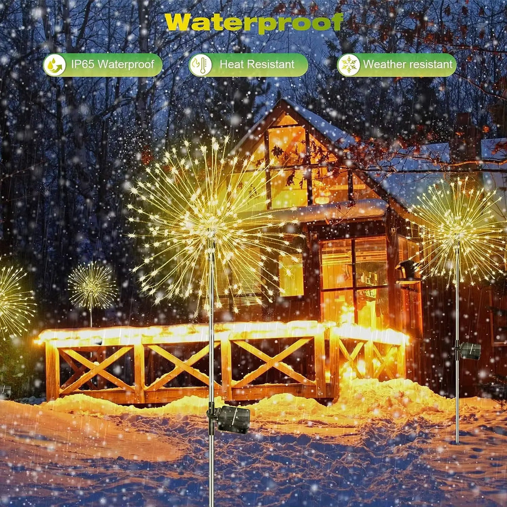 Solar-Feuerwerkslichter - Weihnachts-Solar-Feuerwerkslichter