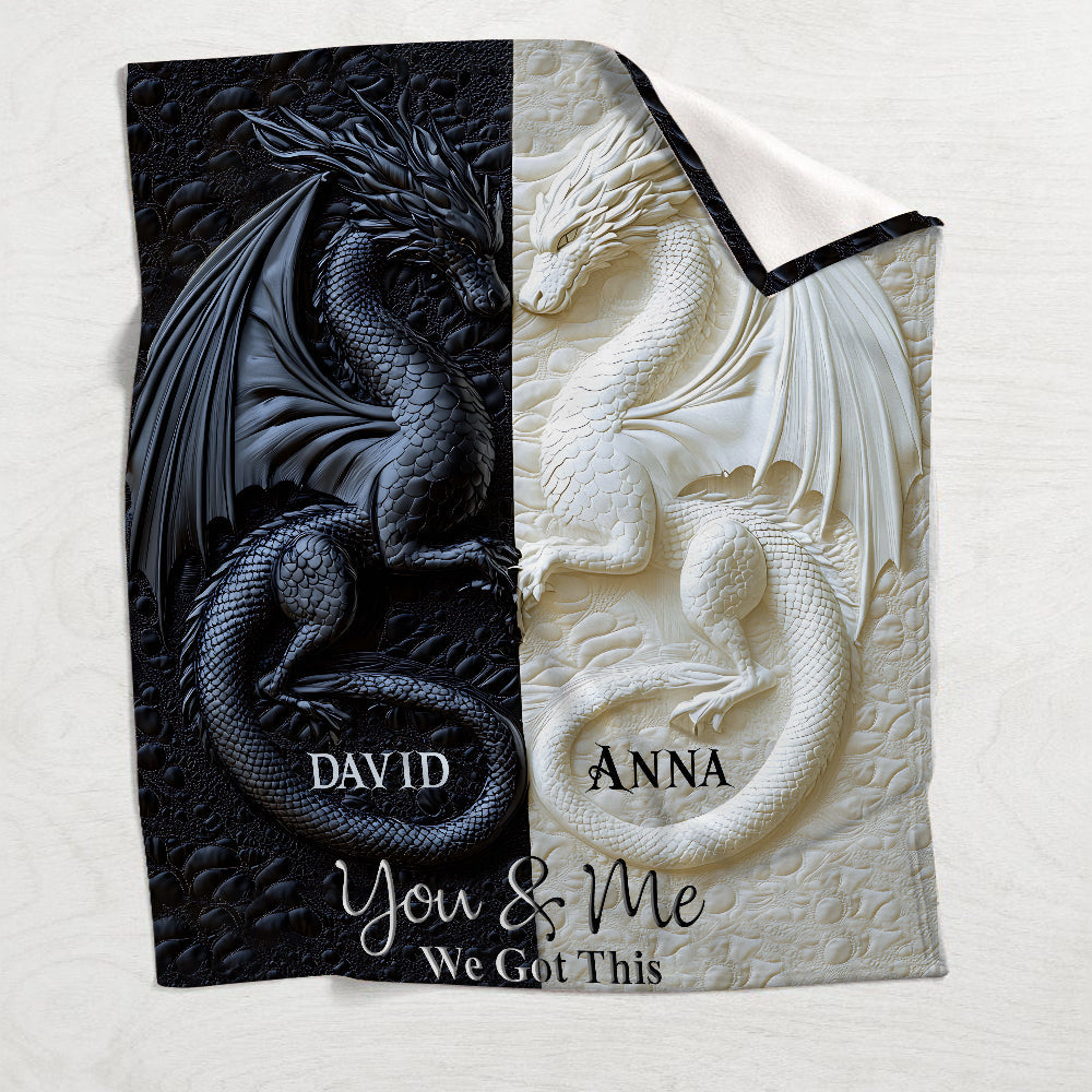 You & Me We Got This - Personalized Dragon Blanket