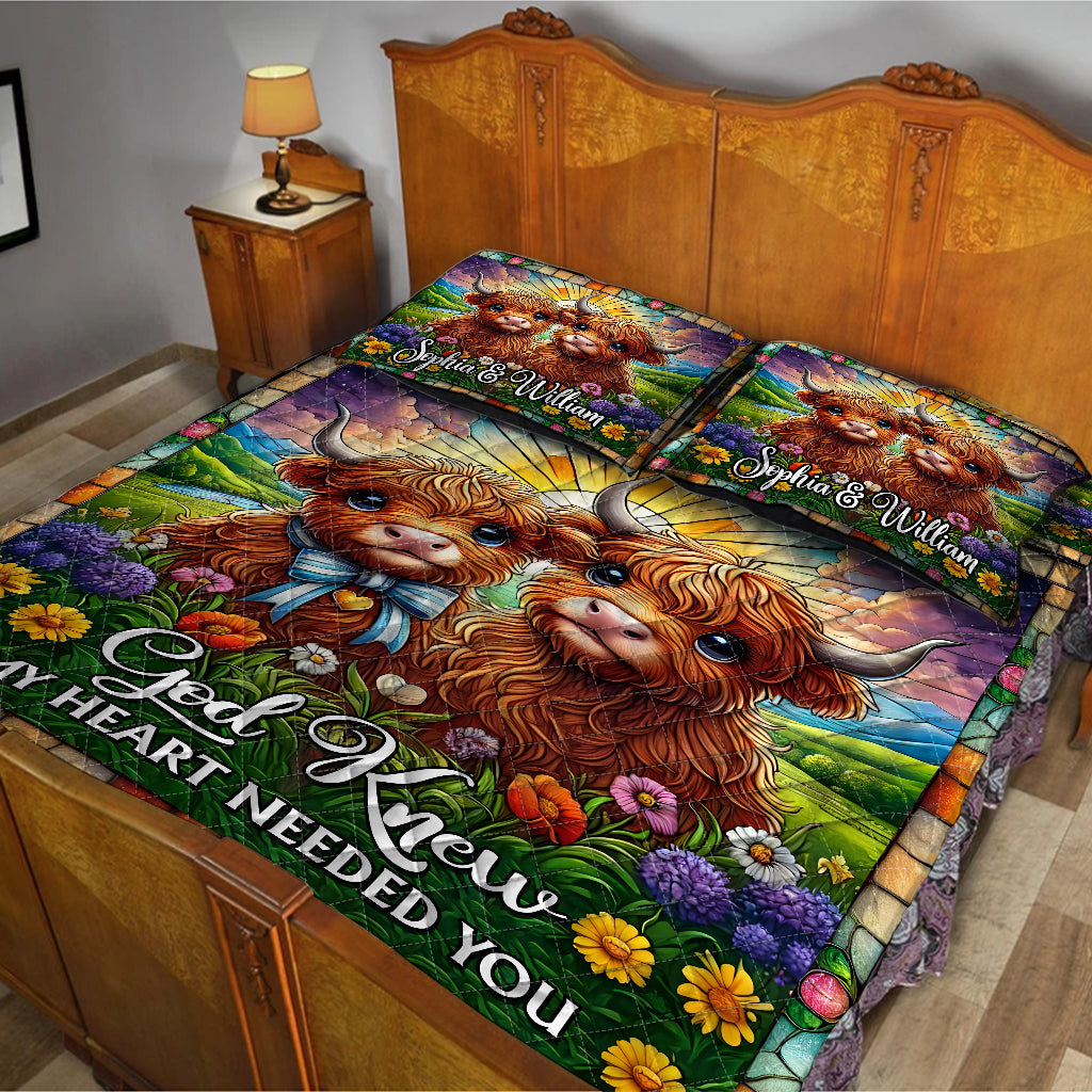 God Knew My Heart Needed You - Personalized Quilt Set