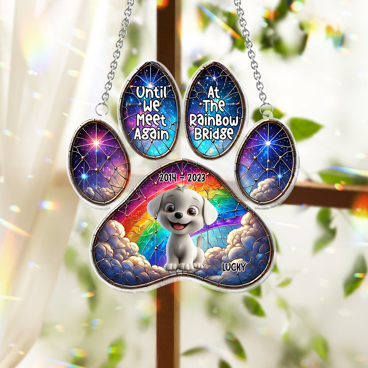 Angel In Heaven - Personalized Dog Window Hanging Suncatcher Ornament