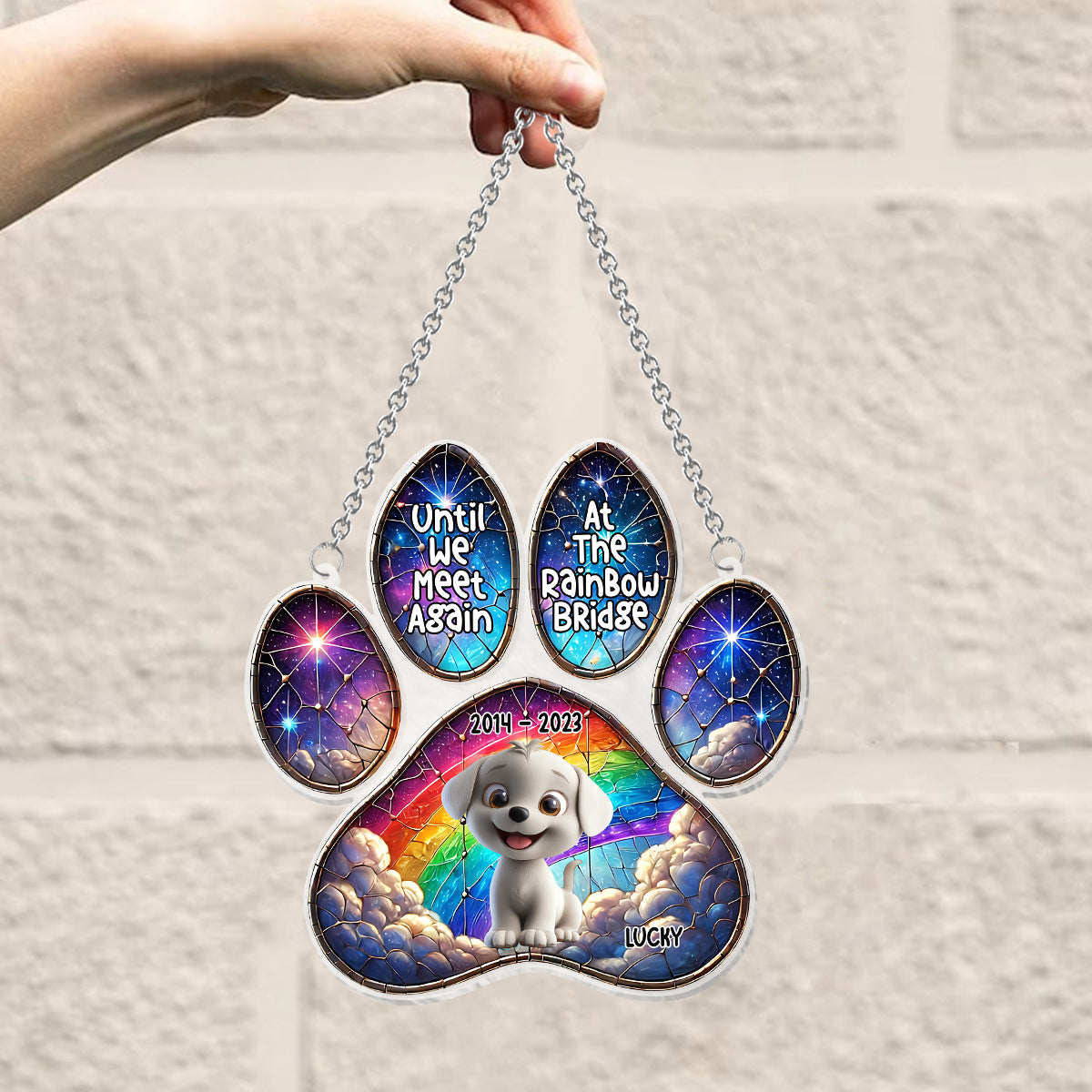 Angel In Heaven - Personalized Dog Window Hanging Suncatcher Ornament