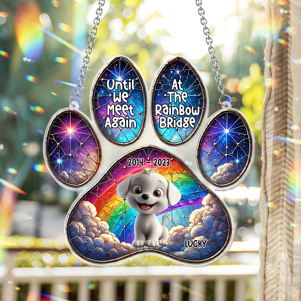 Angel In Heaven - Personalized Dog Window Hanging Suncatcher Ornament