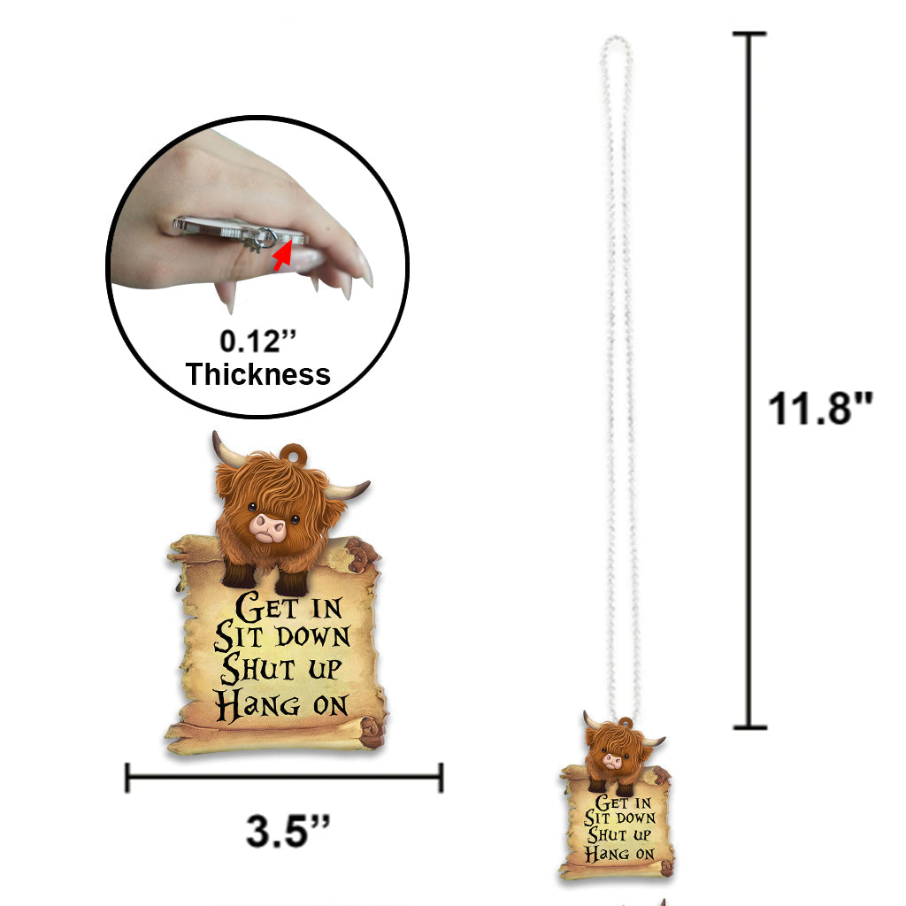 Einsteigen, hinsetzen, Klappe halten, festhalten – Autoanhänger