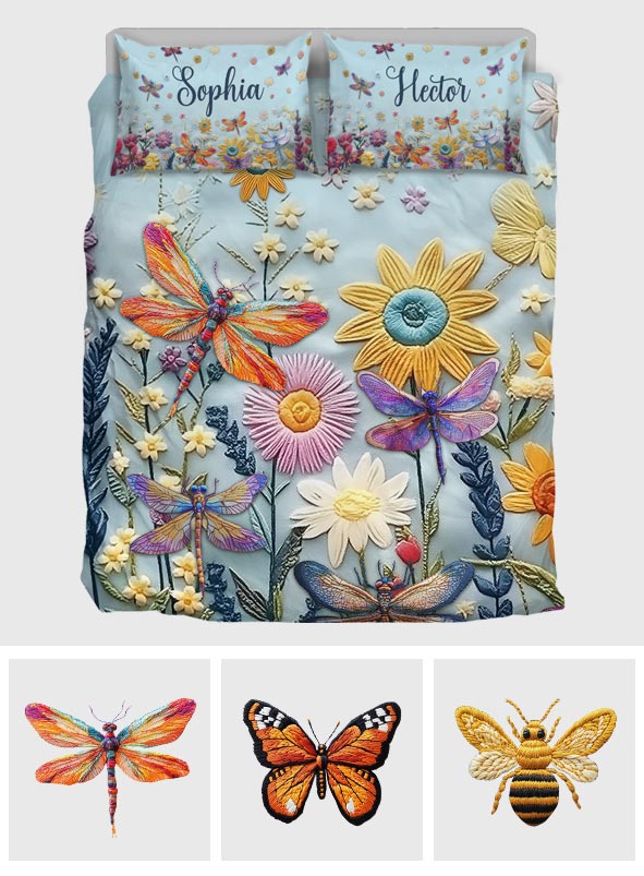 Pollinator Floral Garden - Personalized Gardening Bedding Set