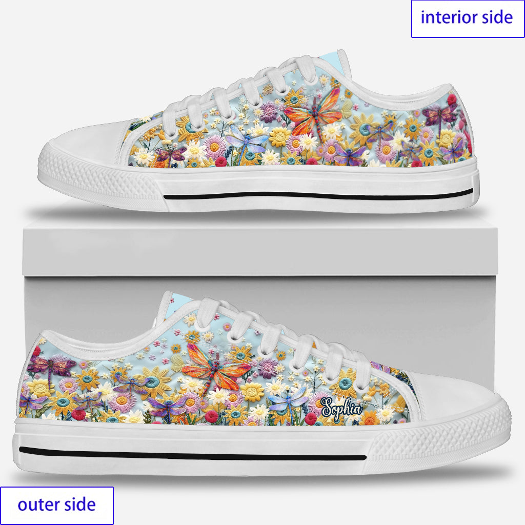 Pollinator Floral Garden - Personalized Gardening Low Top Shoes