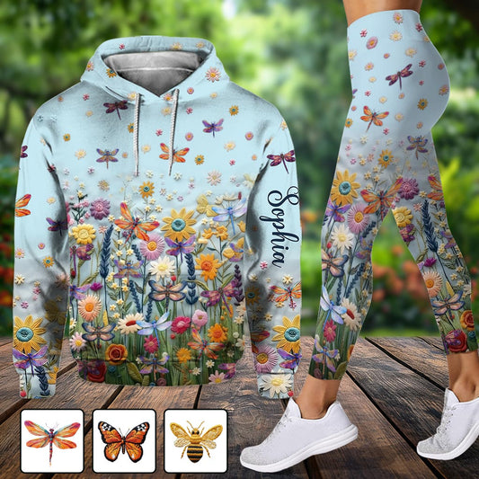 Pollinator Floral Garden – Personalisierter Garten-Hoodie und Leggings