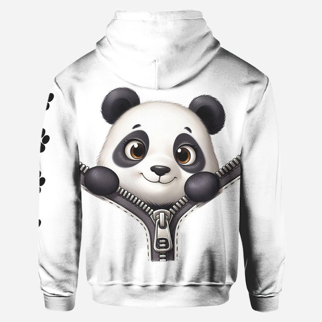 Niedlicher Panda – Personalisierter Hoodie und Leggings für Panda-Fans