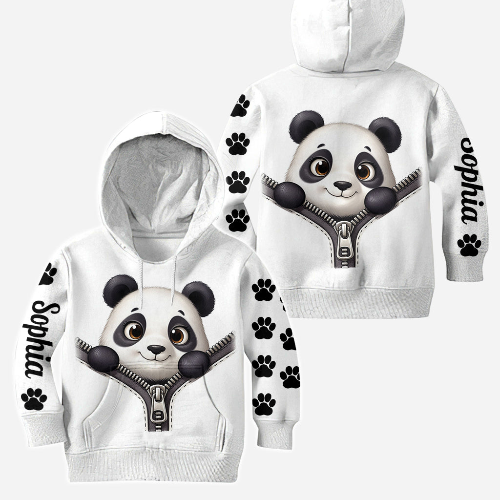 Niedlicher Panda – Personalisierter Hoodie und Leggings für Panda-Fans