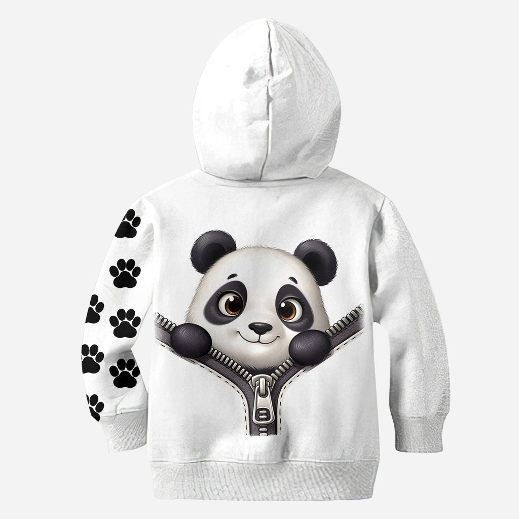 Niedlicher Panda – Personalisierter Hoodie und Leggings für Panda-Fans