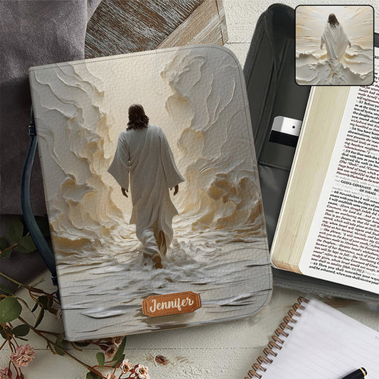 God Is Good All The Time - Personalized Christian Leather Bible Cover Bag