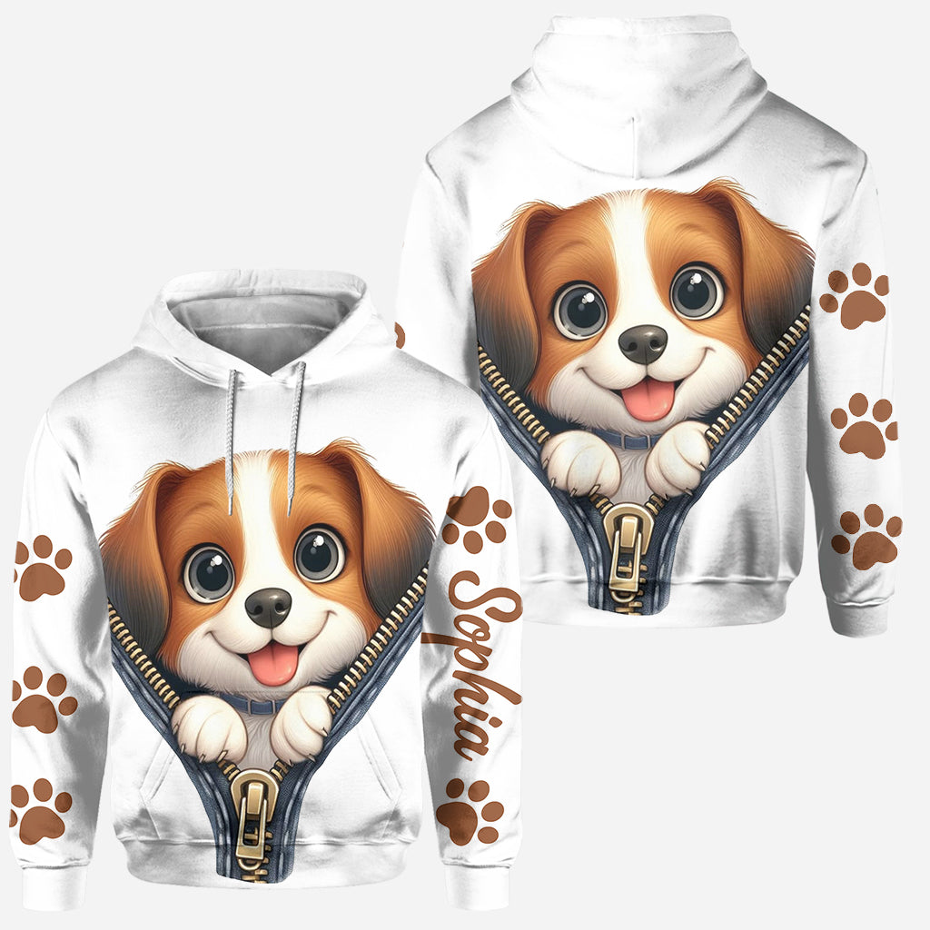 Niedliche Beagles – Personalisierter Hunde-Hoodie und Leggings