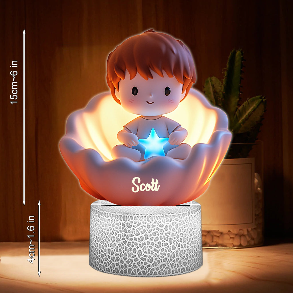 Sweet Dreams - Personalized Kid Shaped Plaque Light Base