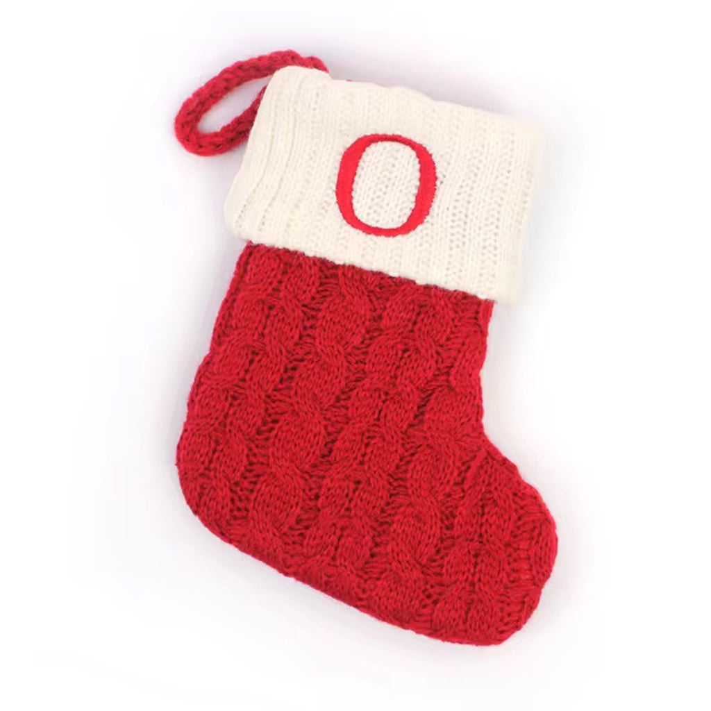 Christmas Alphabet Knitting Sock Ornament