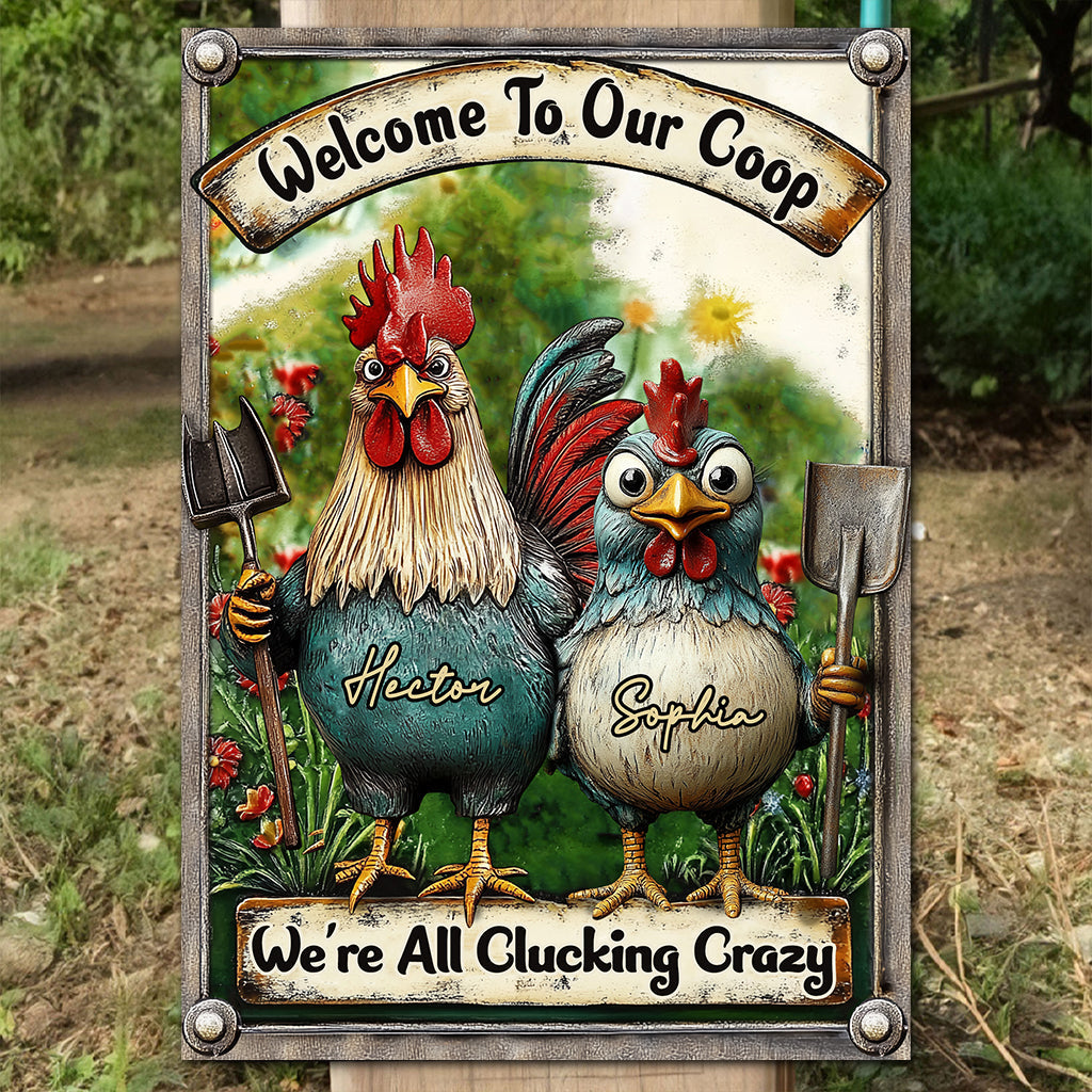 Willkommen in unserer Genossenschaft – Personalisiertes rechteckiges Metallschild „Bauernhof“