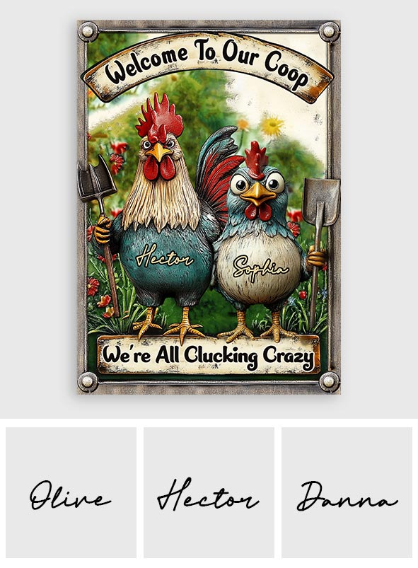 Willkommen in unserer Genossenschaft – Personalisiertes rechteckiges Metallschild „Bauernhof“