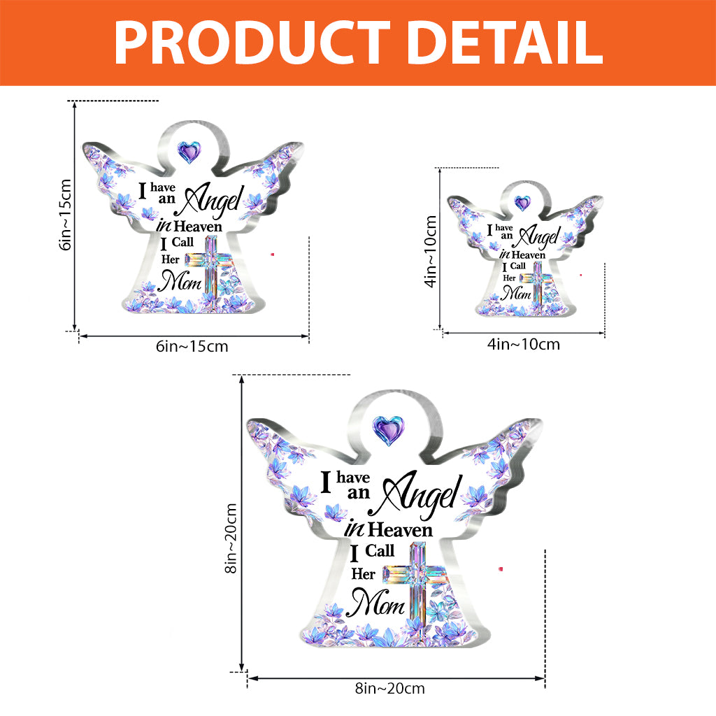 Engel im Himmel – Personalisierte Gedenktafel aus Acryl in individueller Form