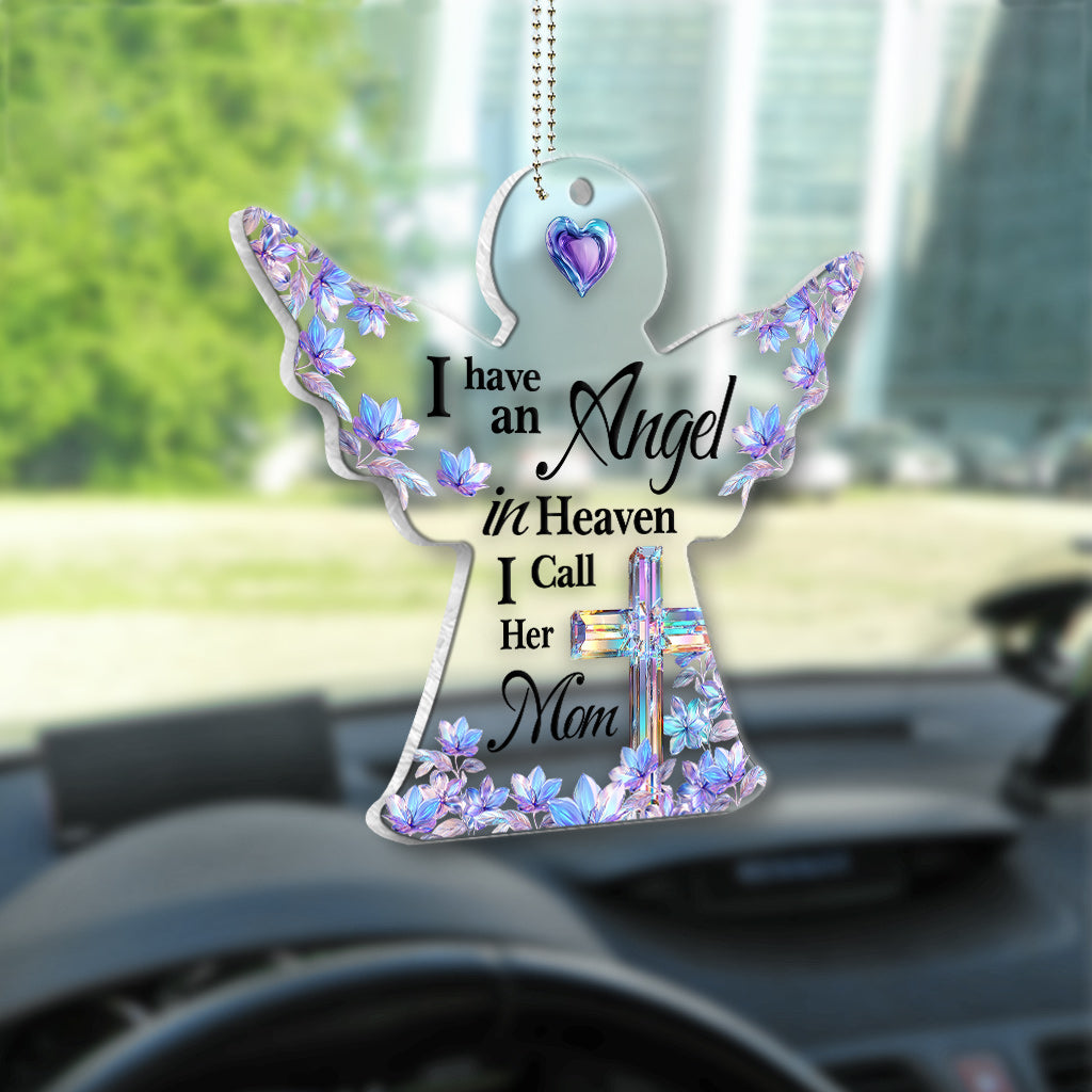 Engel im Himmel – Personalisierter transparenter Autoanhänger zur Erinnerung