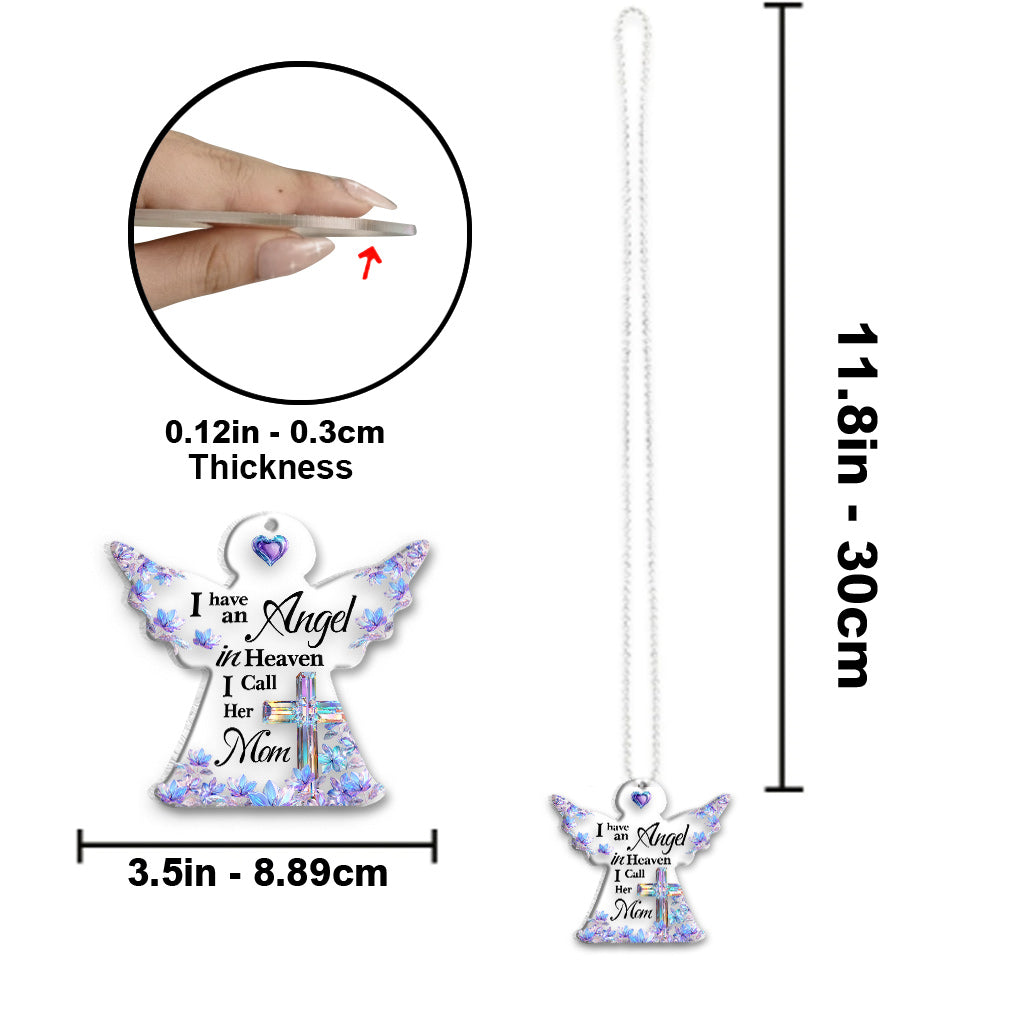 Engel im Himmel – Personalisierter transparenter Autoanhänger zur Erinnerung