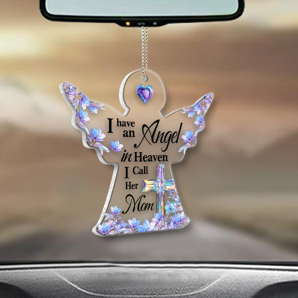 Engel im Himmel – Personalisierter transparenter Autoanhänger zur Erinnerung