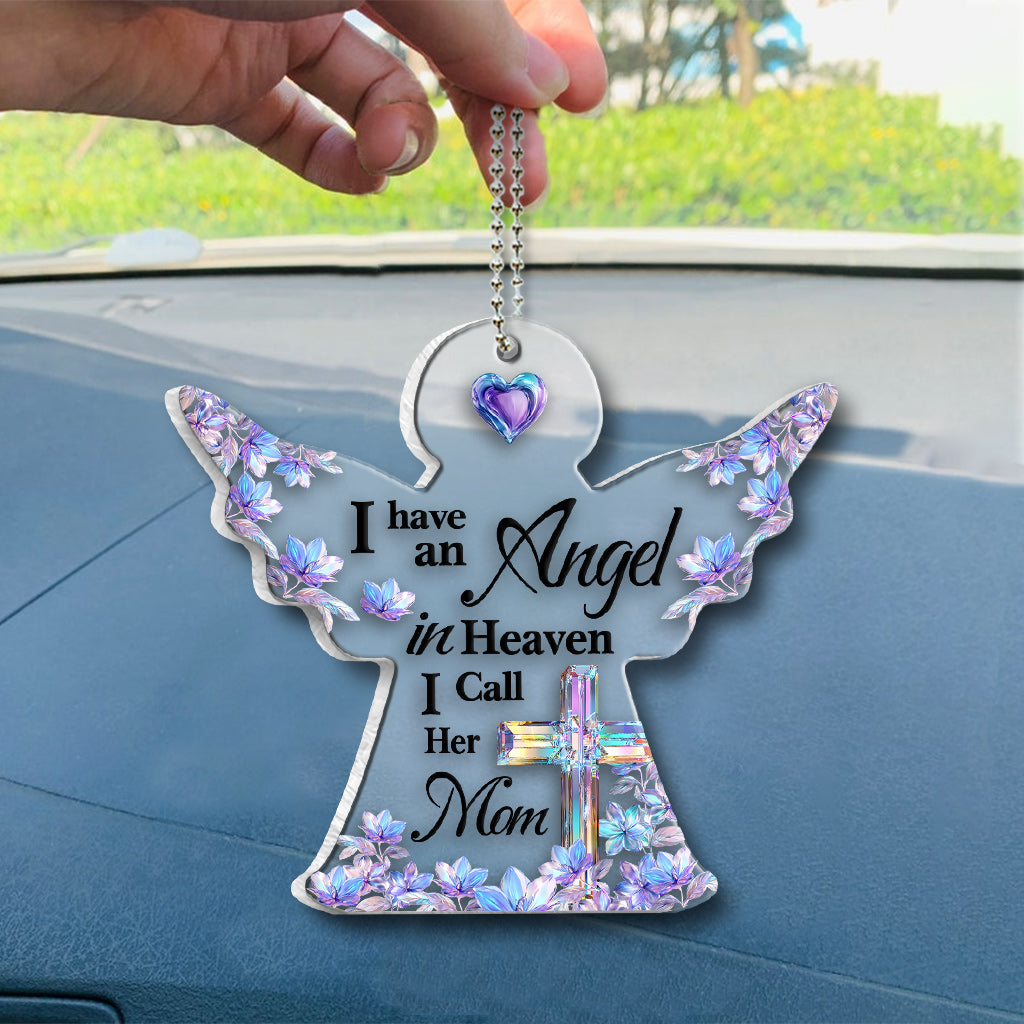 Engel im Himmel – Personalisierter transparenter Autoanhänger zur Erinnerung