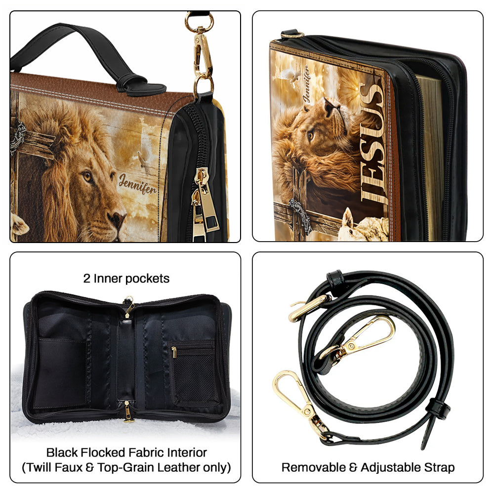 Mein Gott, mein König – Personalisierte christliche Bibelhülle aus Leder