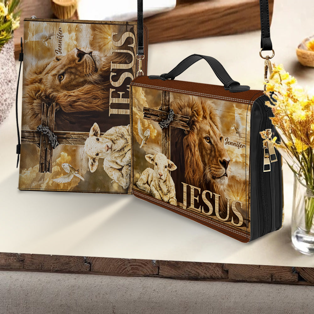 Mein Gott, mein König – Personalisierte christliche Bibelhülle aus Leder