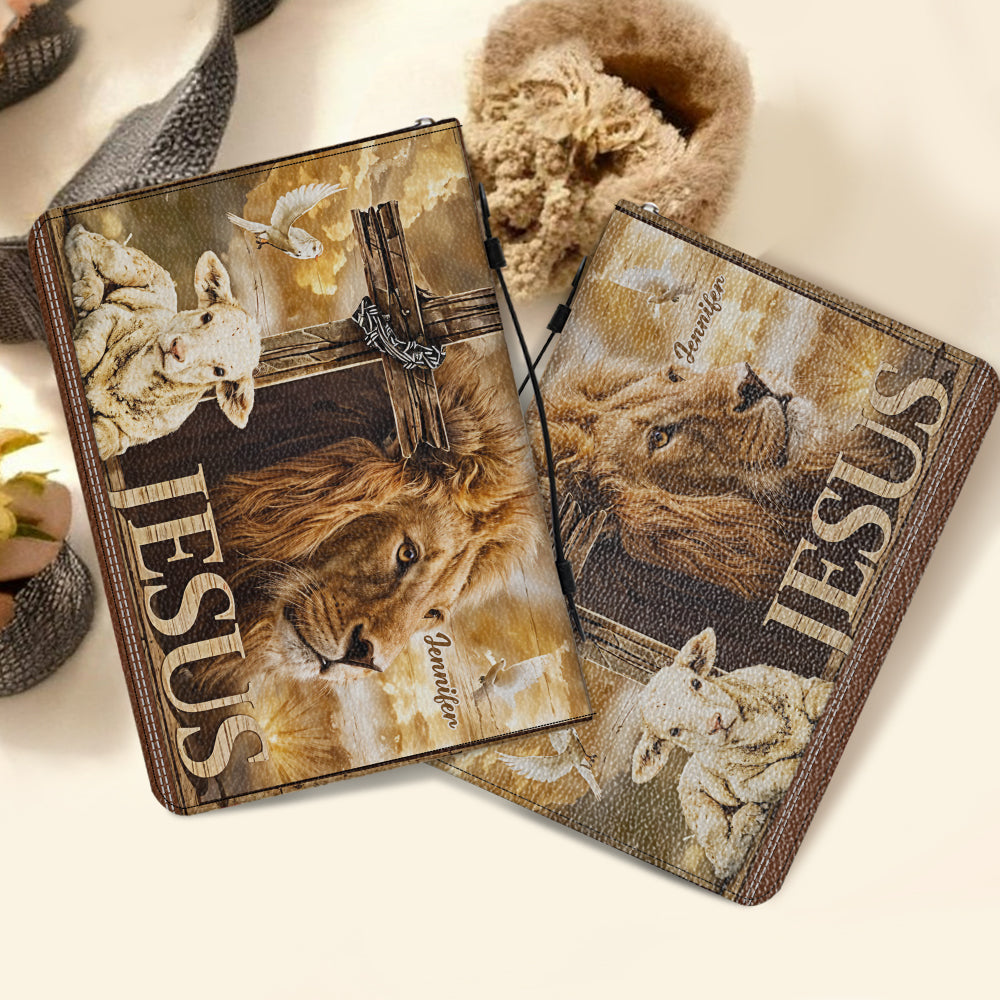 Mein Gott, mein König – Personalisierte christliche Bibelhülle aus Leder