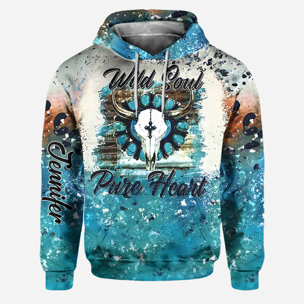 Wild Soul Pure Heart – Personalisierter Western-Outfit-Hoodie und Leggings