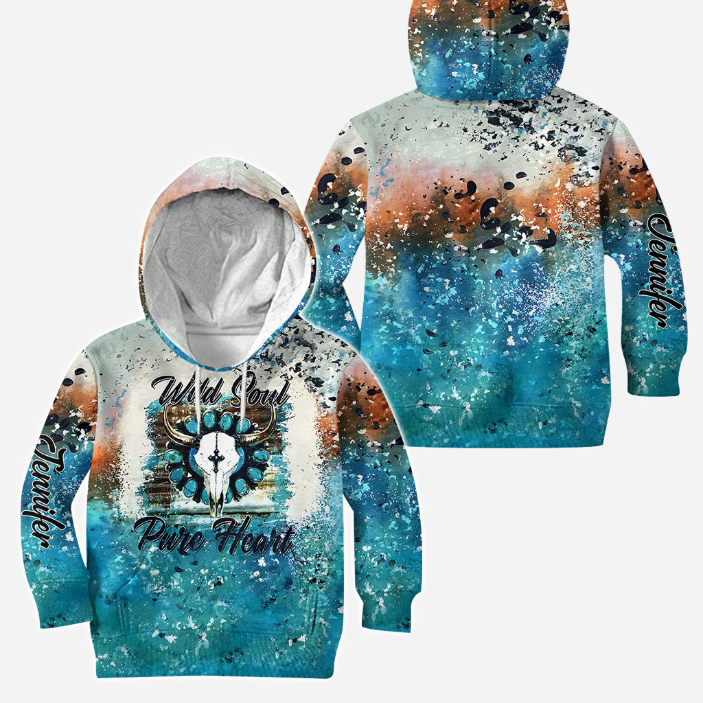 Wild Soul Pure Heart – Personalisierter Western-Outfit-Hoodie und Leggings